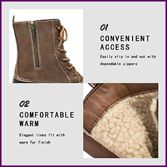 Women's Waterproof Duck Boots Winter Snow Boots Non-Slip Zipper Mid-Calf - Picture 5 of 7